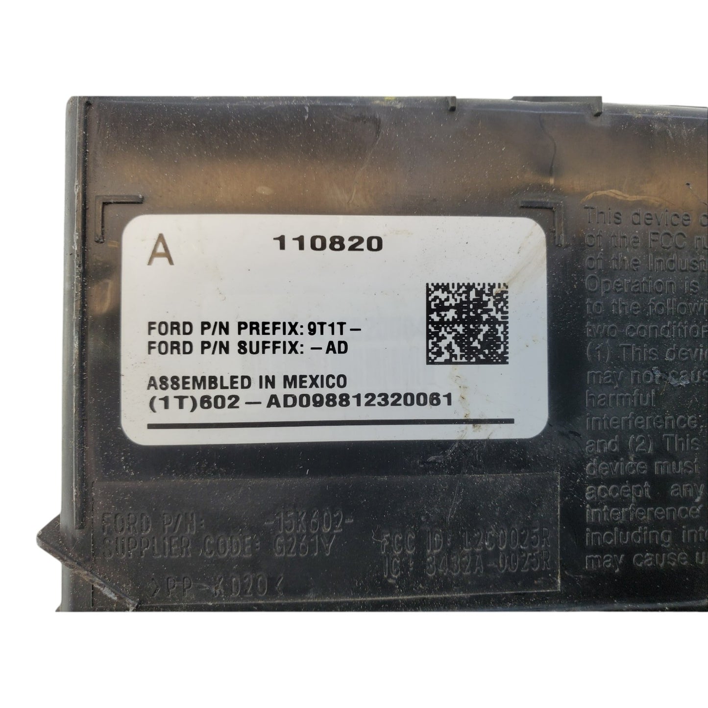 9T1T-AD  2011-2013 Ford Transit Connect OEM TPMS Control Module