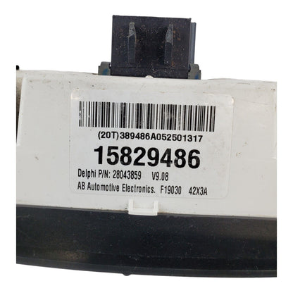 2005-2007 Chevrolet Cobalt Black Heater AC Temperature Climate Control #15829486