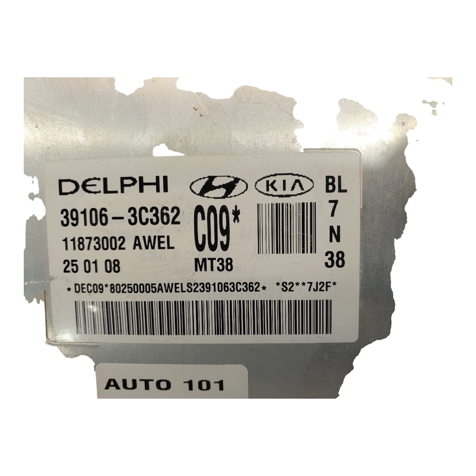 08 Kia Sorento Computer Brain Engine Control ECU ECM EBX Module 39106-3C362