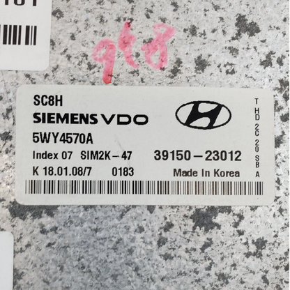 2007-2010 Hyundai Elantra AT Engine Control Unit Module ECM ECU 39150-23012 OEM