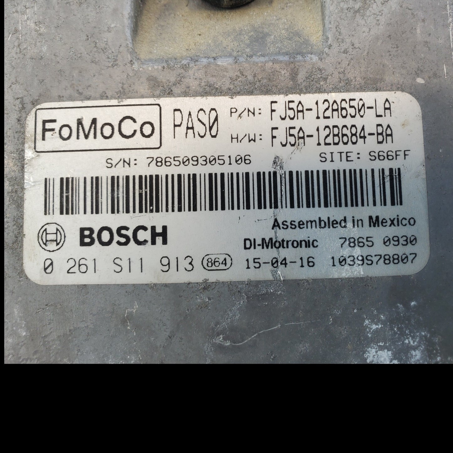 FJ5A-12A650-LA ecm ecu computer 2015-2016 Ford Escape
