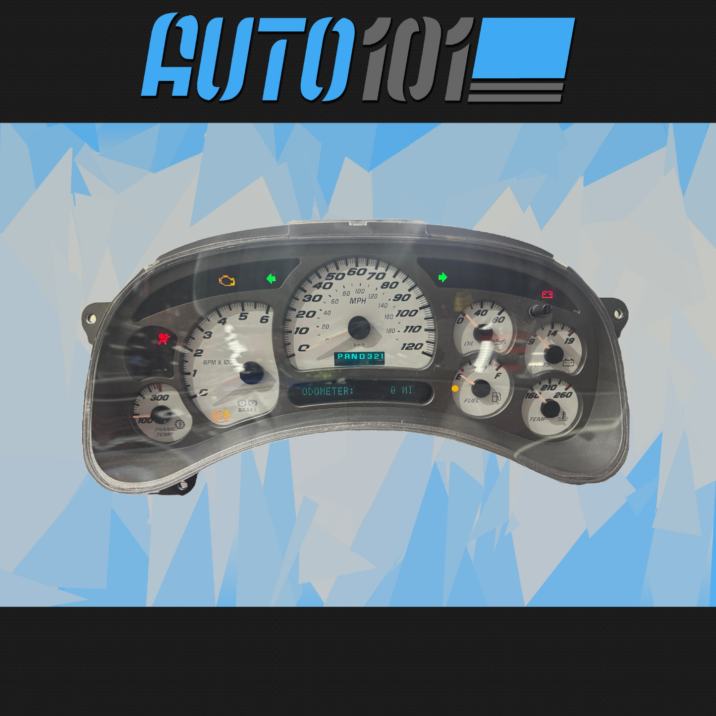 03-05 GMC, Chevy Instrument Cluster  - Programmed Mileage GM