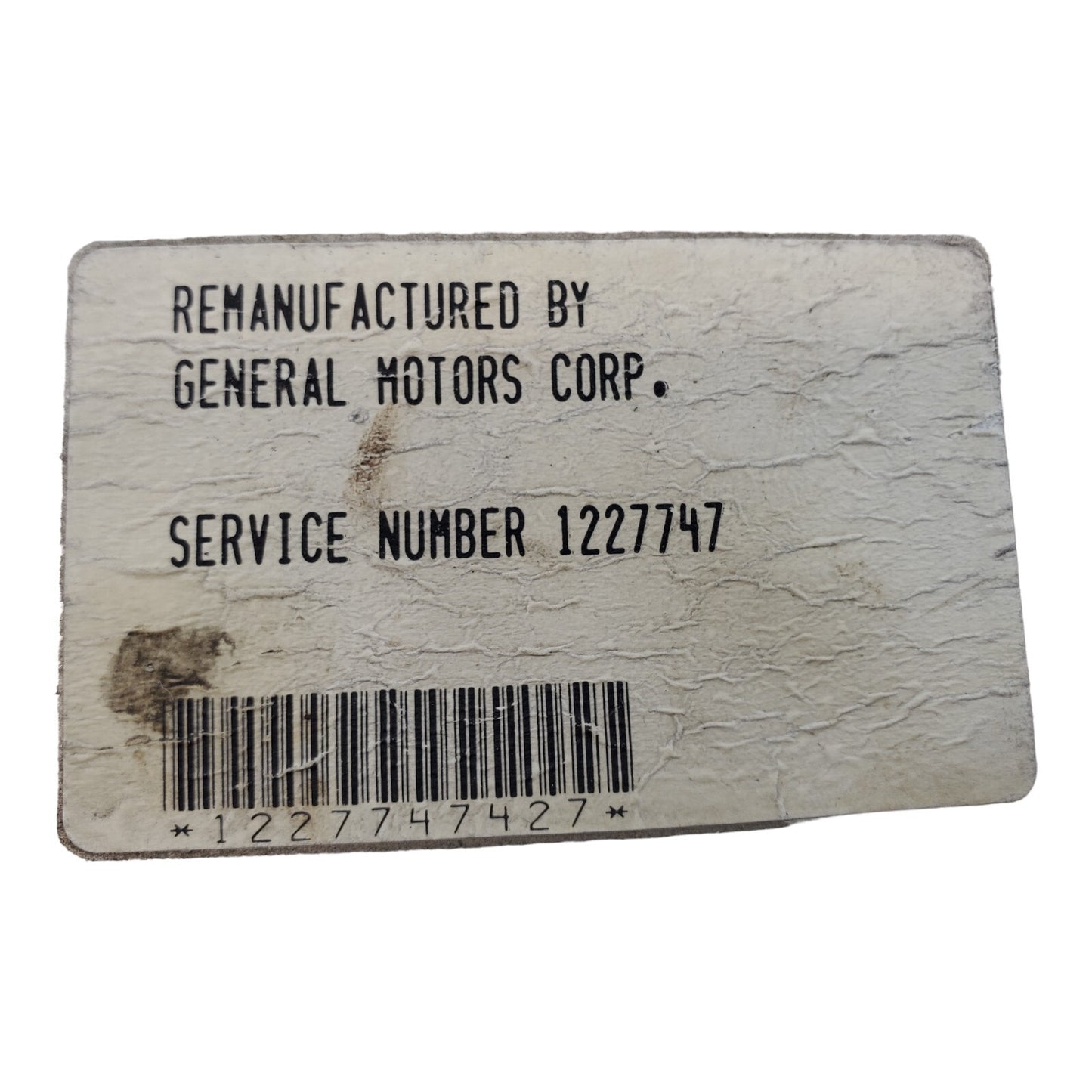 87-91 CHEVROLET ASTRO 33 Engine Computer ECM Electronic Control Module 1227747