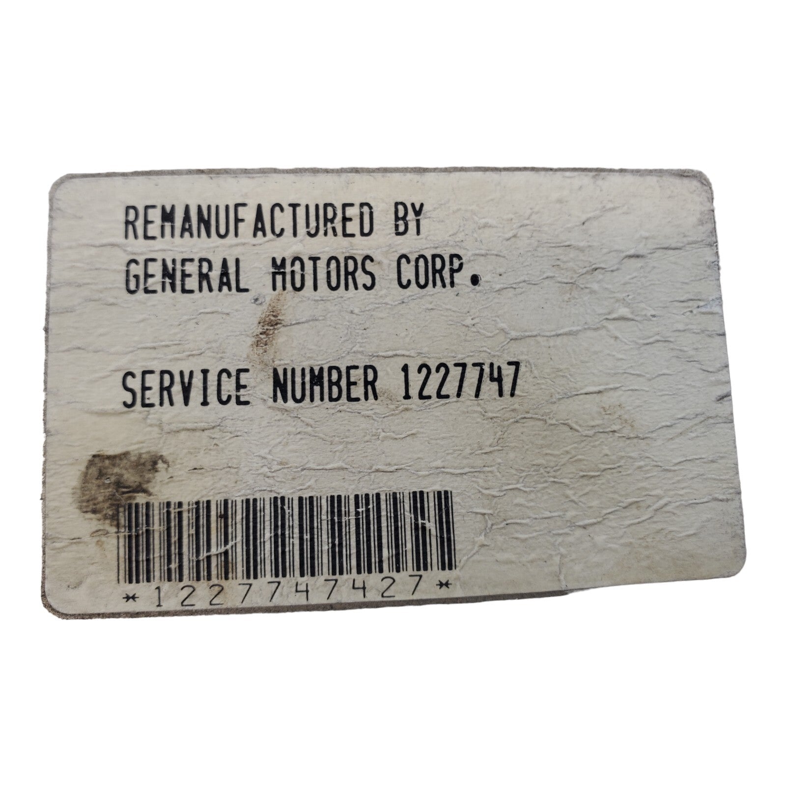 87-91 CHEVROLET ASTRO 33 Engine Computer ECM Electronic Control Module 1227747