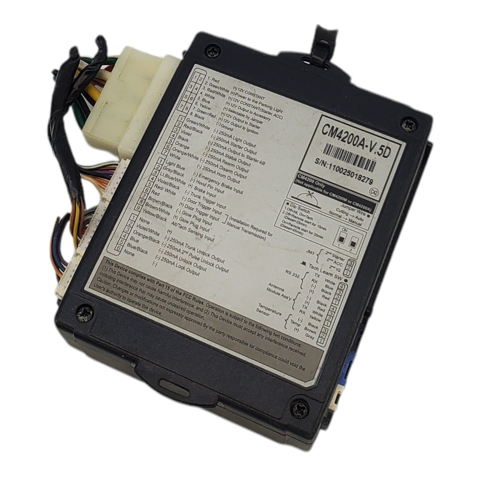 Compustar Firstech Remote Start Brain Module CM4200 CM4200A-V