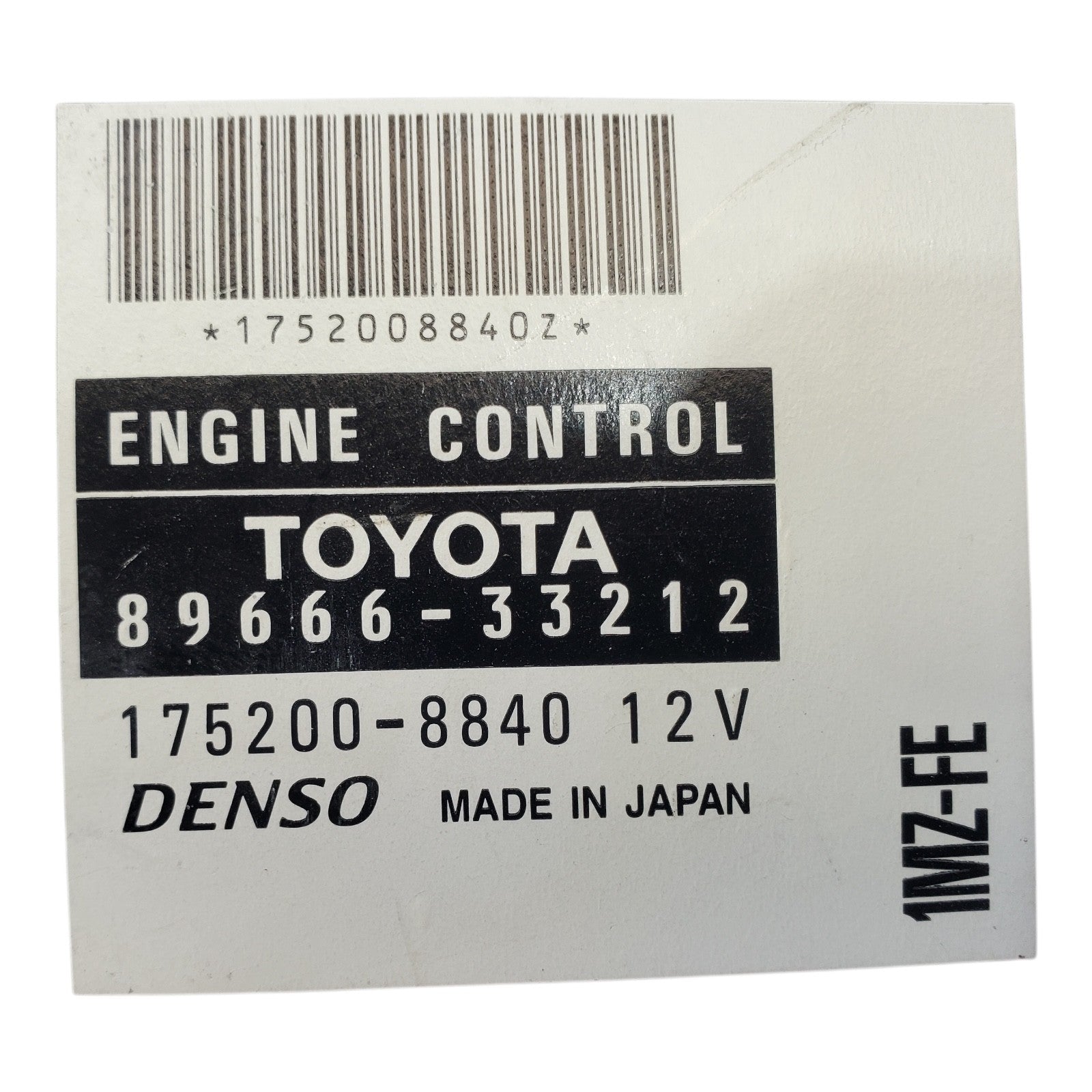 00-01 Toyota Camry Engine Control Unit ECU 8966633212 Module 284-7A7