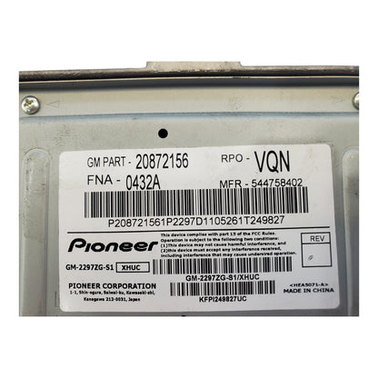OEM Radio For Equinox Amplifier 20872156