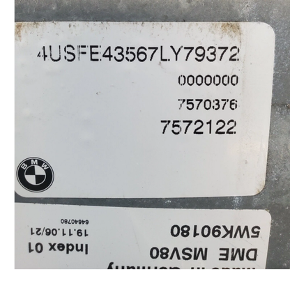 2007 BMW X5 ENGINE CONTROL MODULE P/N: 7 570 376 