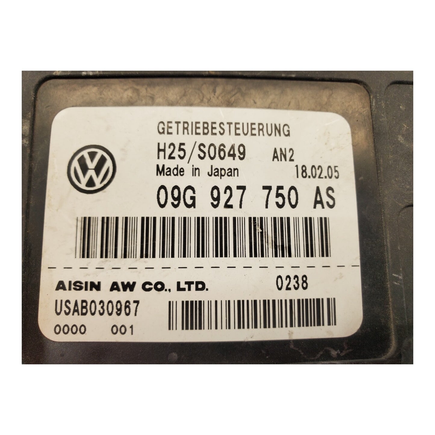 05-06 Volkswagen Jetta Transmission Computer Control Module TCM 09G927750AS OEM
