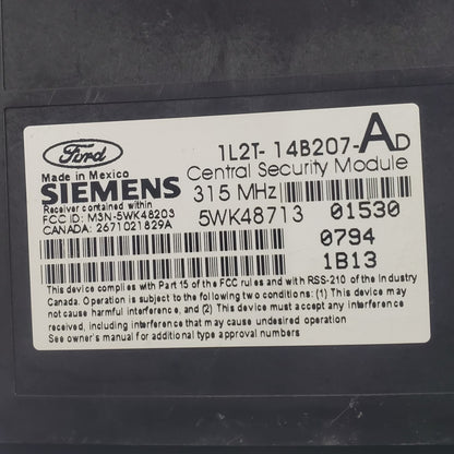 01-02 Ford Explorer Keyless Theft Locking Control Module 1L2T-14B207-AD