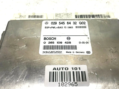 01 Mercedes E320 ABS Control Module 029 545 64 32