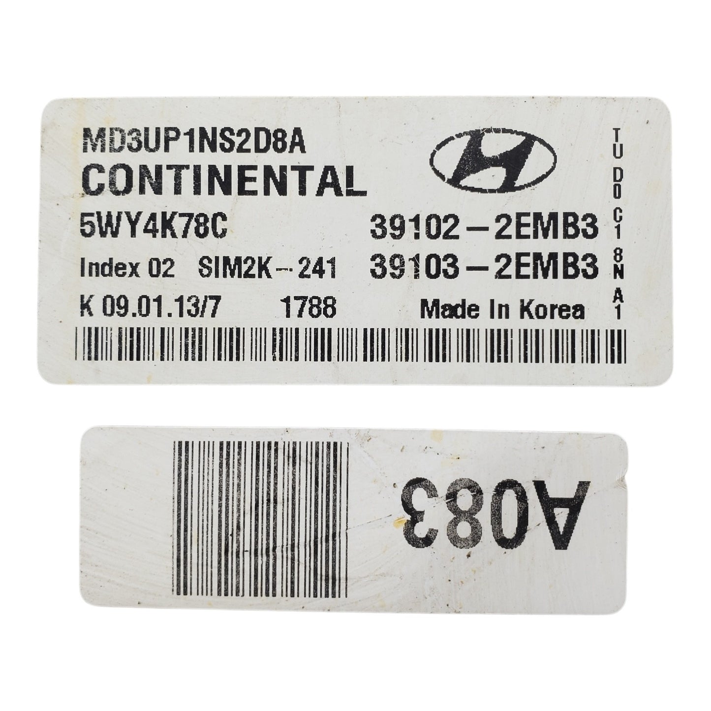 11 12 13 Hyundai Elantra 1.8 Engine Control Module Unit ECU ECM OEM 39102-2EMB3