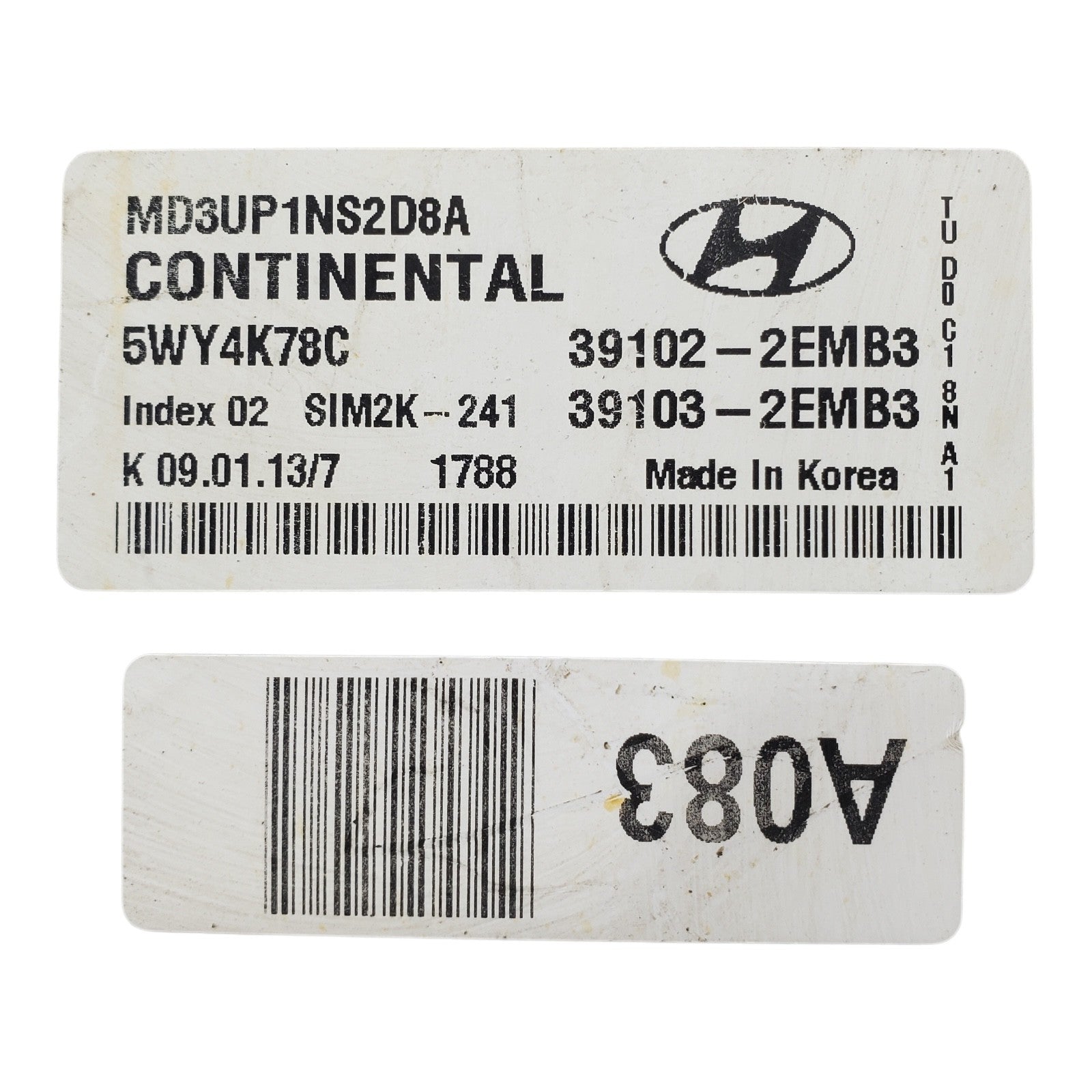 11 12 13 Hyundai Elantra 1.8 Engine Control Module Unit ECU ECM OEM 39102-2EMB3
