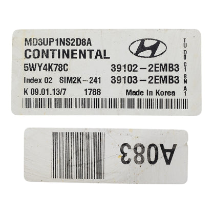 11 12 13 Hyundai Elantra 1.8 Engine Control Module Unit ECU ECM OEM 39102-2EMB3