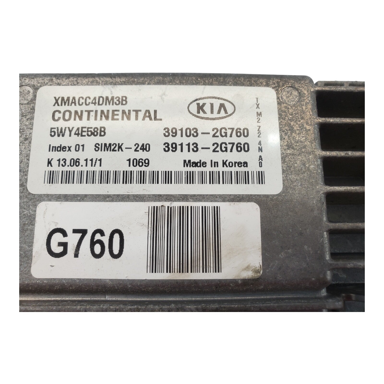 12-13 Kia Sorento Engine Control Module ECM OEM 39103 2G760