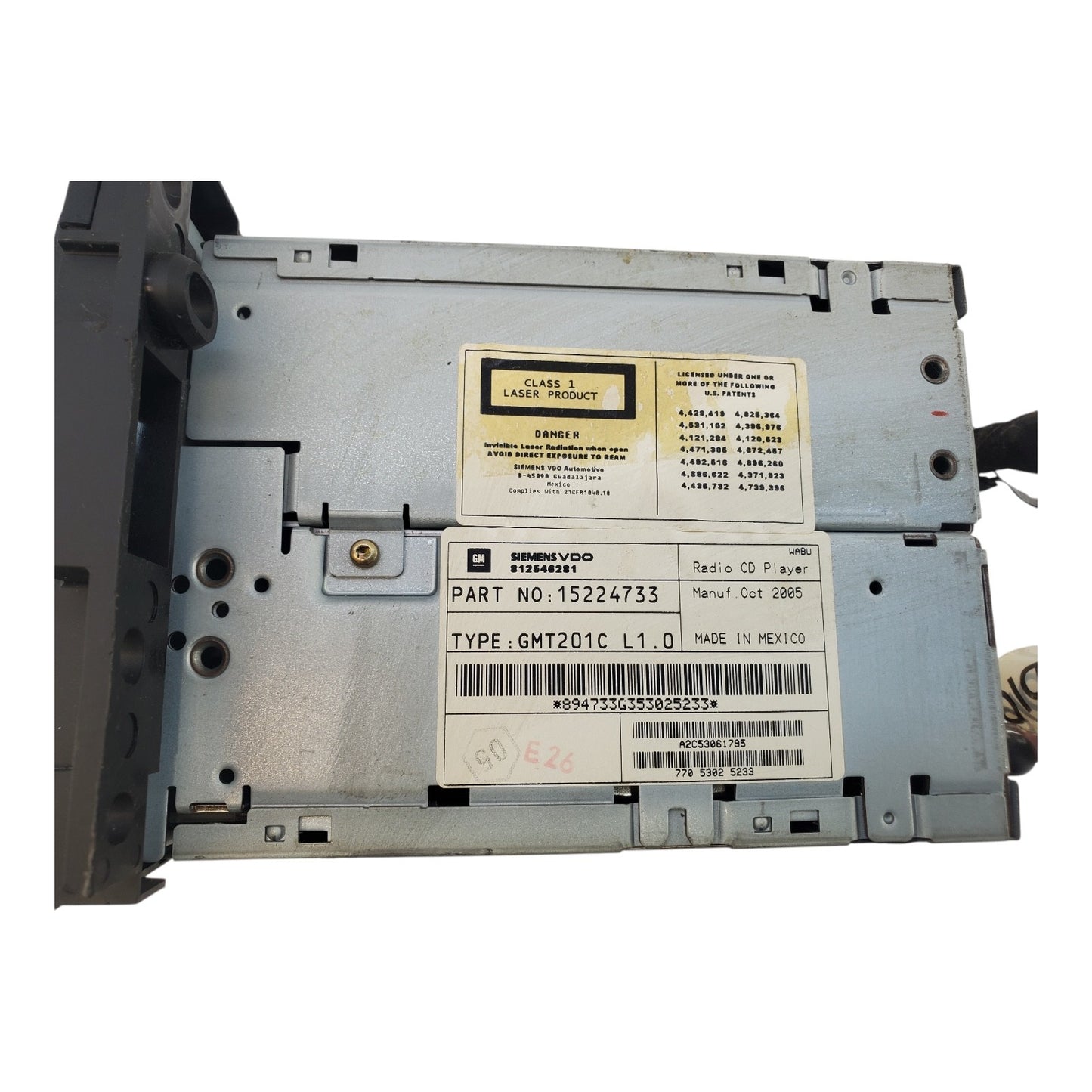 05-07 CHEVROLET UPLANDER AM/FM RADIO DISC CD PLAYER 15224733 OEM
