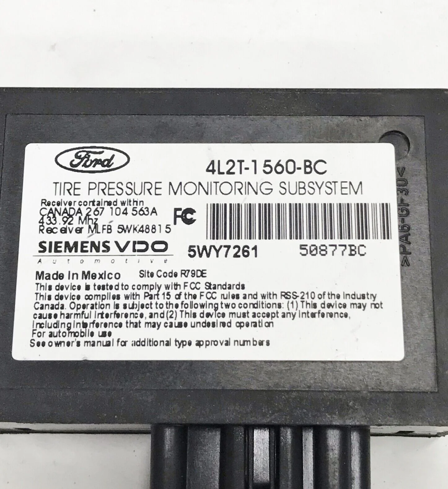02-05 EXPLORER TPMS Module Tire Pressure Monitor 4L2T-1560-BC OEM