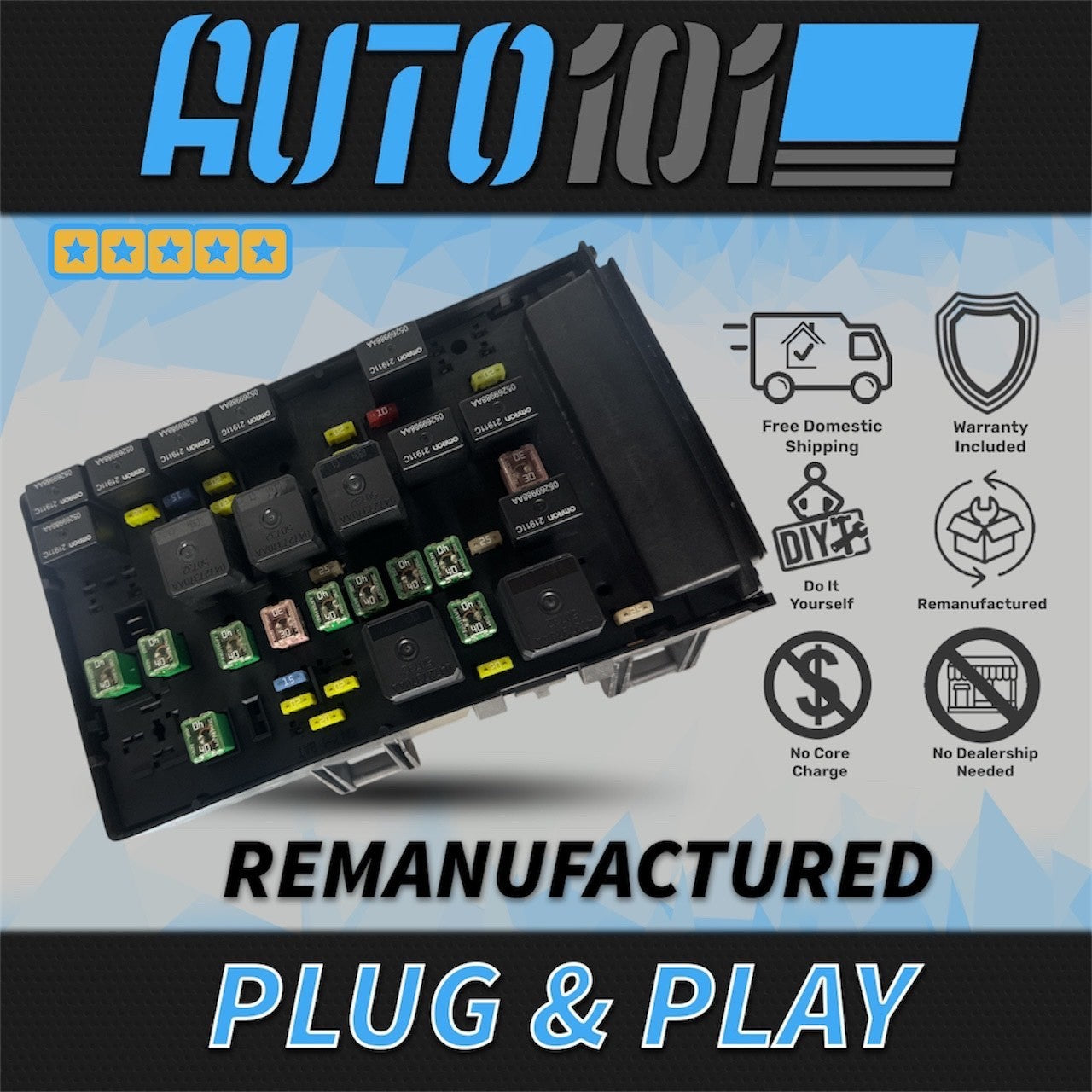 2003-2007 Dodge Caravan Programmed & Updated  OEM Rebuilt TIPM Fuse Box 05144505