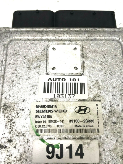 09-10 HYUNDAI SONATA 2.4L AT Engine Control Module ECM 39100-2G330