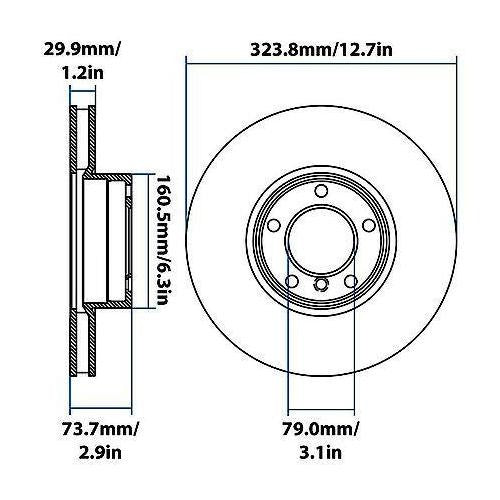 2000-2003 BMW 530i/540i Front Disc Brake Rotor