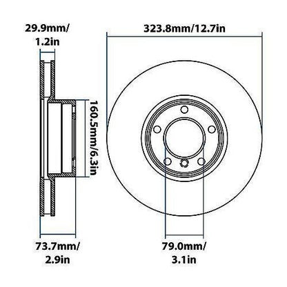 2000-2003 BMW 530i/540i Front Disc Brake Rotor