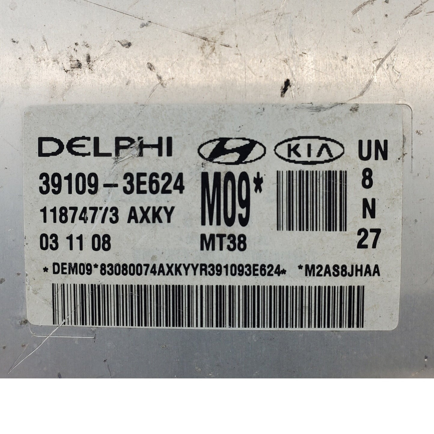 2007-2012 Kia Rondo ECM ECU Engine Control Module Computer 39109-3E624