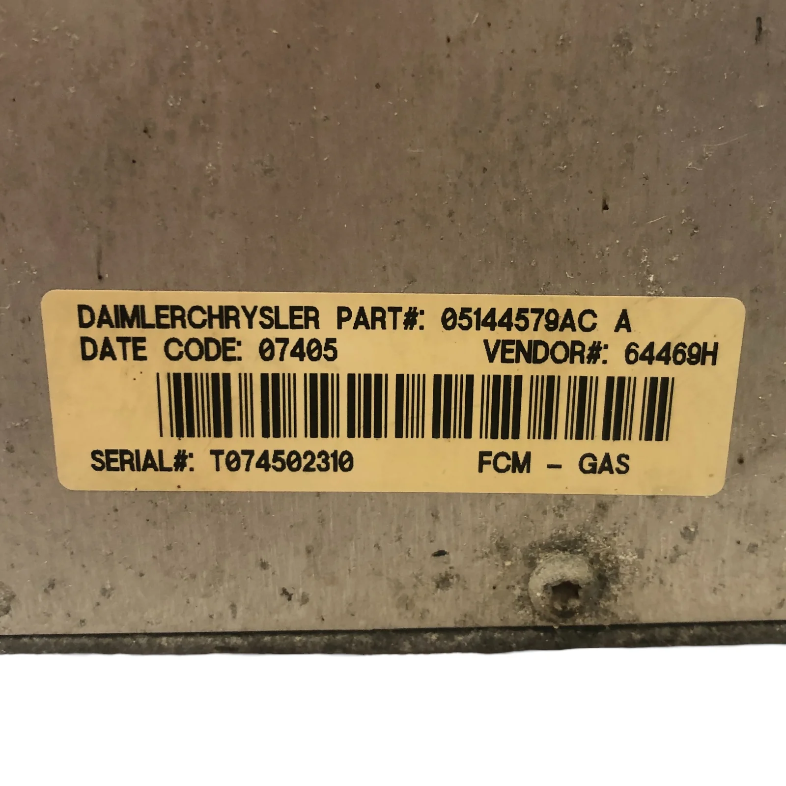 2005 - 2007 Caravan Town & Country Fuse Box Relay Control Module 05144505AC