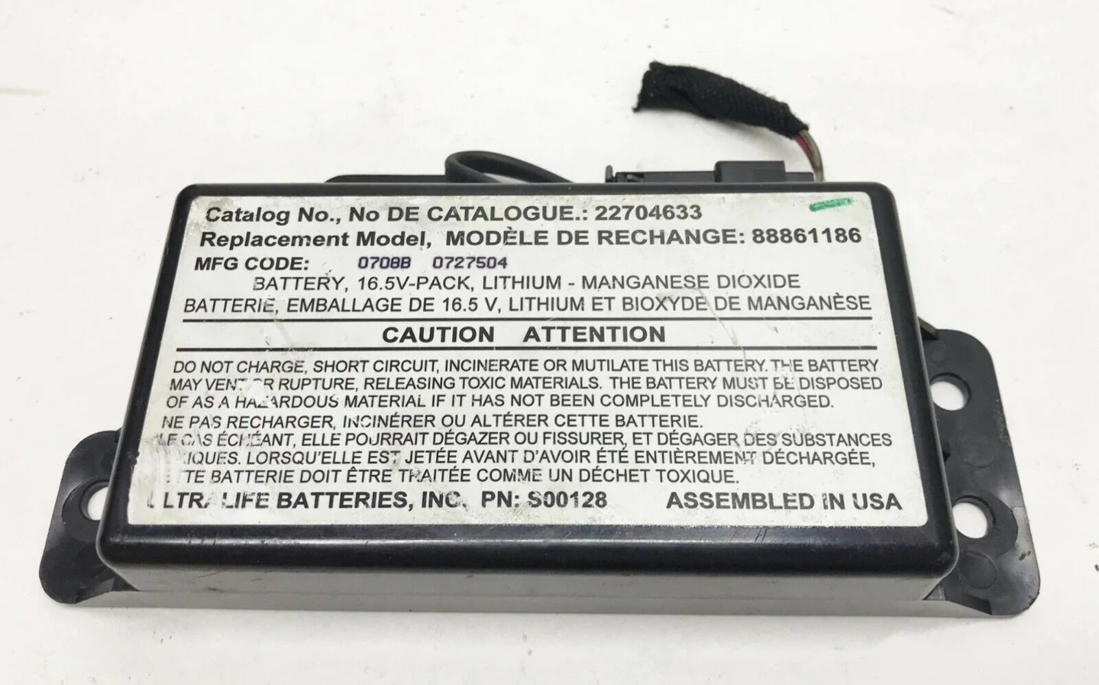 10-15 CHEVROLET CAMARO BACKUP CONTROL BATTERY MODULE OEM 22704633 GM