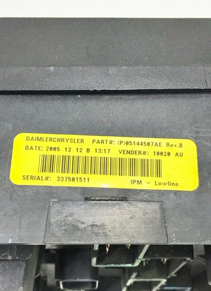 ✅ 01-07 Dodge Caravan 3.3L A/T Fuse Box Relay Unit 05144507AE