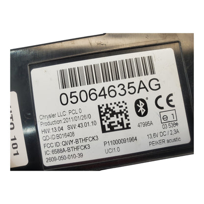 11-18 DODGE JEEP TELEMATICS BLUETOOTH CONTROL MODULE 05064635AG OEM