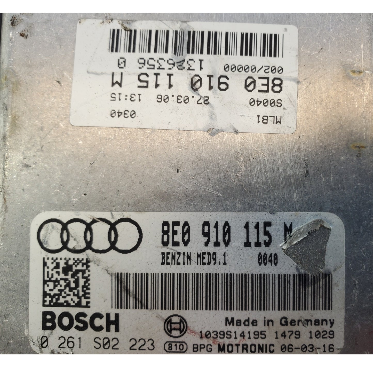 Engine ECM Control Module 2.0L Fits 2006 06 AUDI A4 8E0 910 115 M 8E0910115M