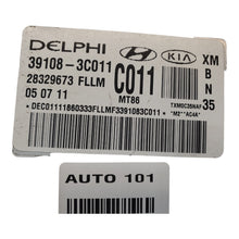 11-13 Kia Sorento Computer Brain Engine Control ECU ECM PCM PCU 39108-3C011