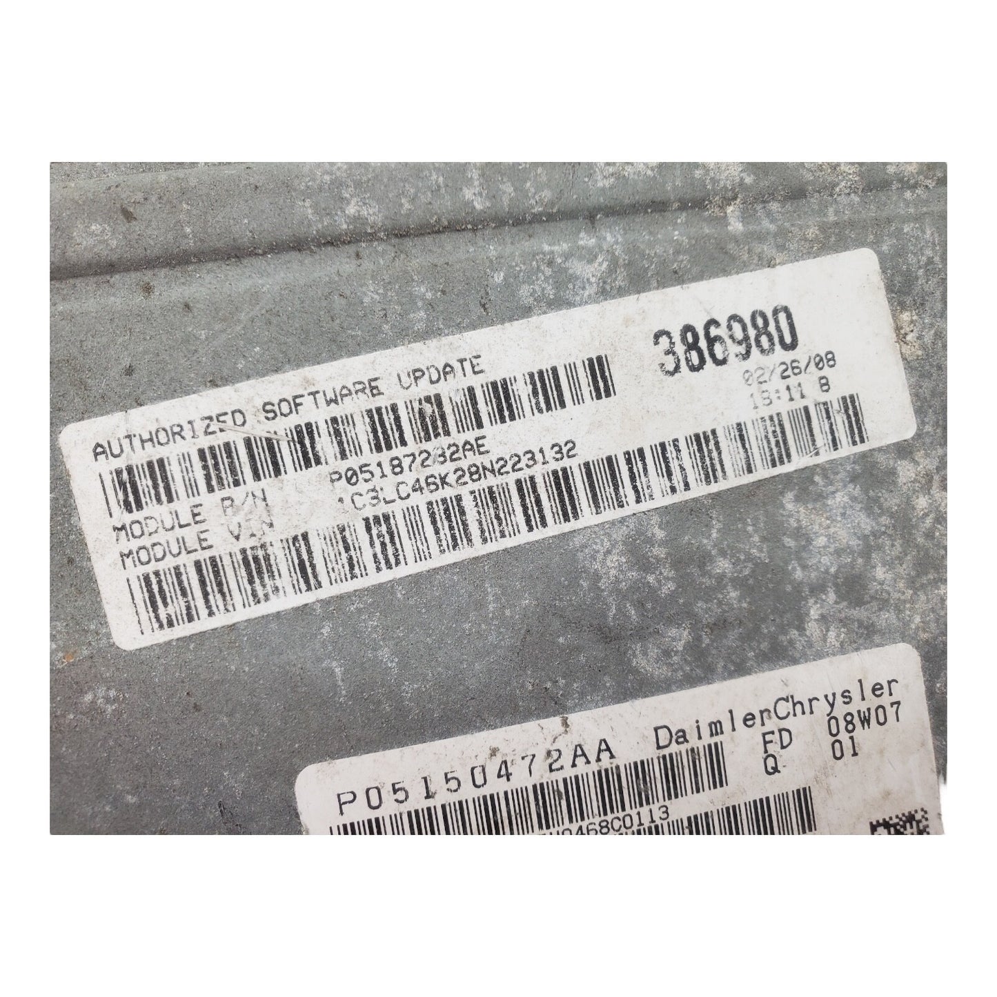 08 Sebring Avenger 2.4L ECU ECM Engine Control Module 05187232AD