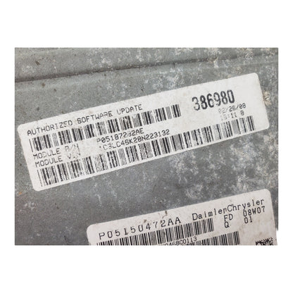 08 Sebring Avenger 2.4L ECU ECM Engine Control Module 05187232AD