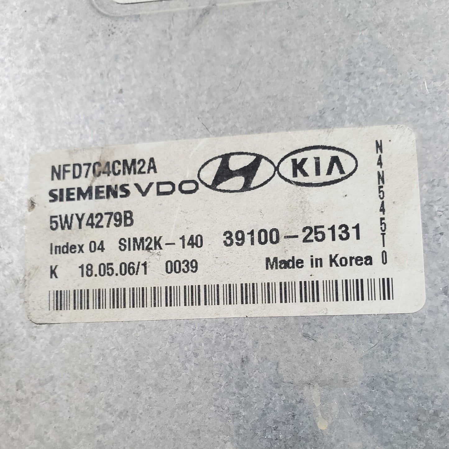06-08 HYUNDAI SONATA 2.4L Engine Control Module 39100-25131 PCM ECU OEM
