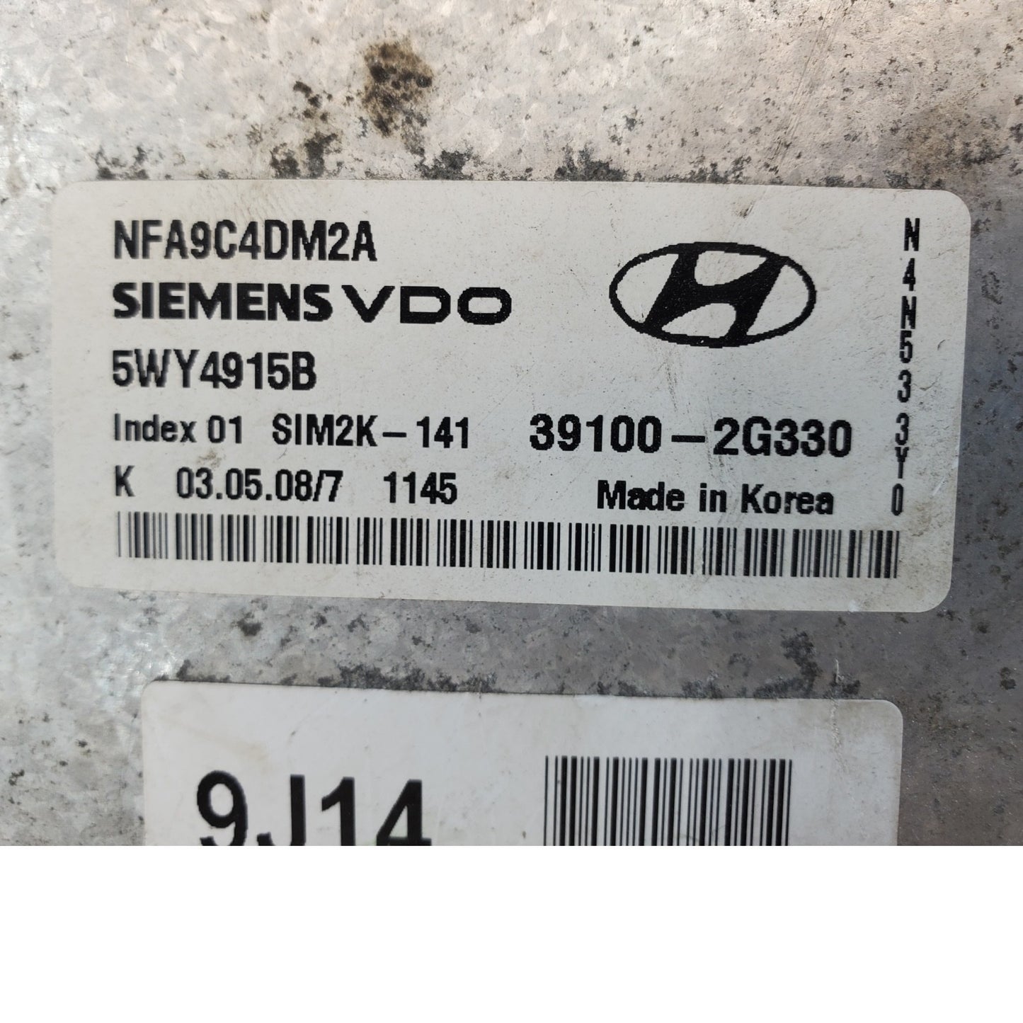 09 10 HYUNDAI SONATA Engine Motor Brain Box 2.4 39100-2G330