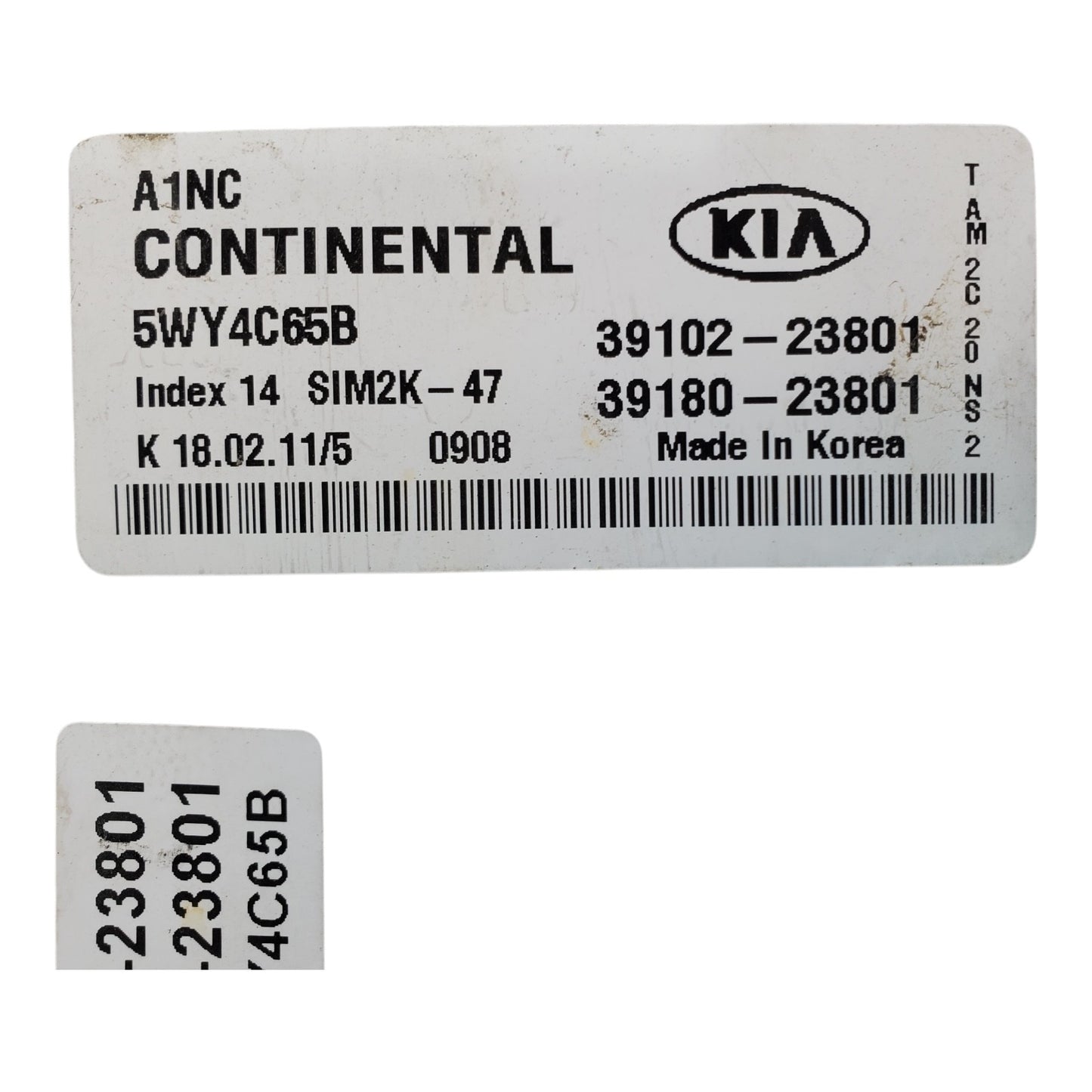 ENGINE COMPUTER KIA SOUL 2011 39180-23801 39102-23801 2.0L AT PCM ECM ECU OEM