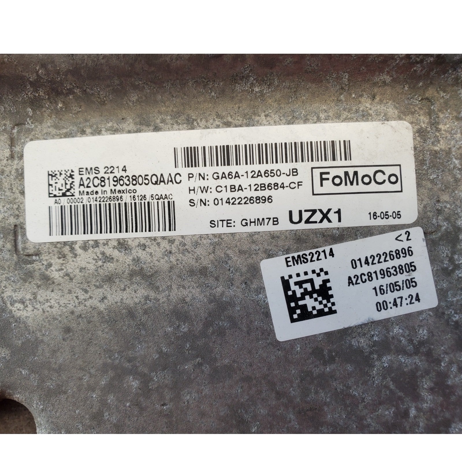 Engine ECM Control Module Fits 2016 FORD FIESTA GA6A-12A650-JB GA6A12A650JB