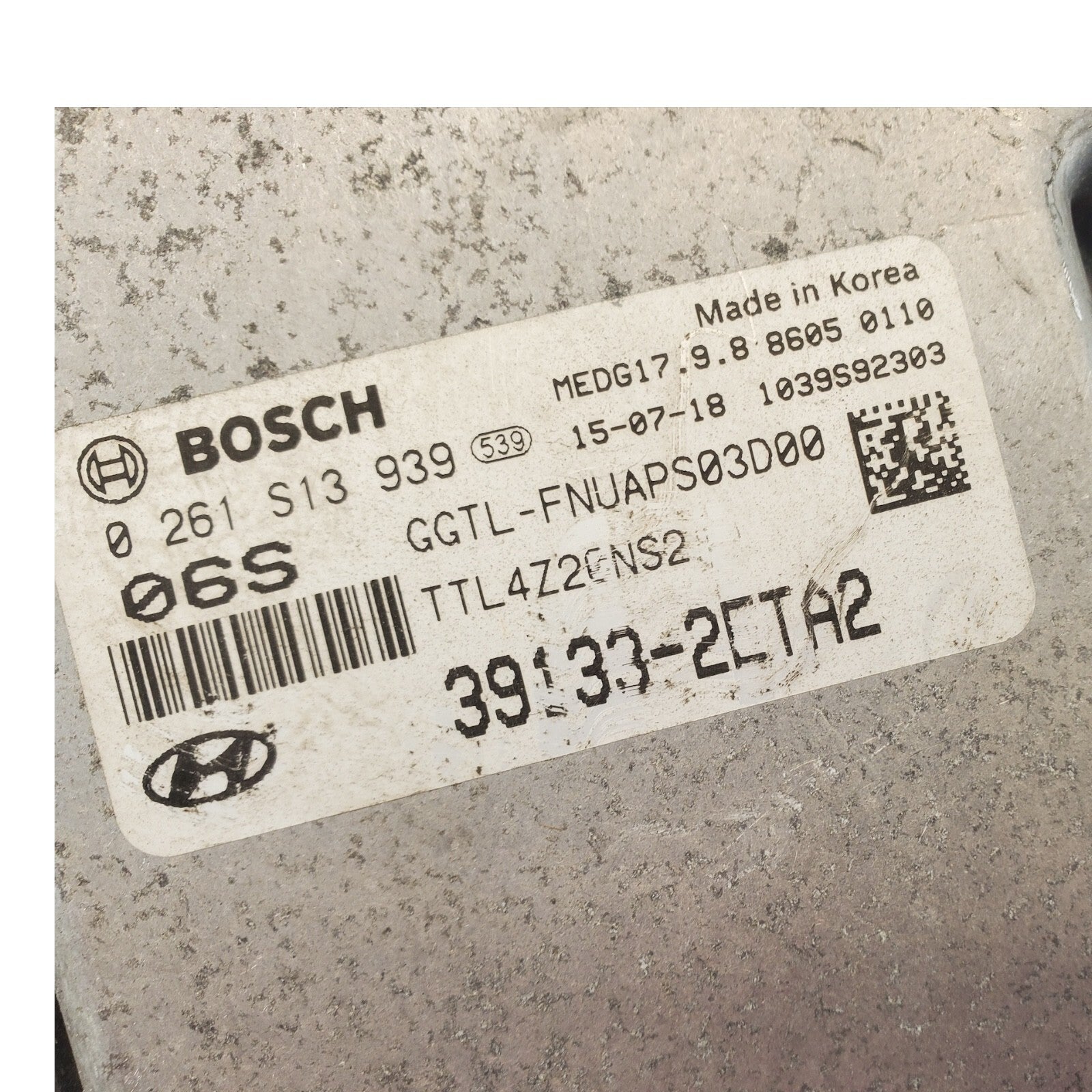 2016 Hyundai Tuscon 2.0L Engine Electronic Control Module US AWD OEM 39133-2eta2
