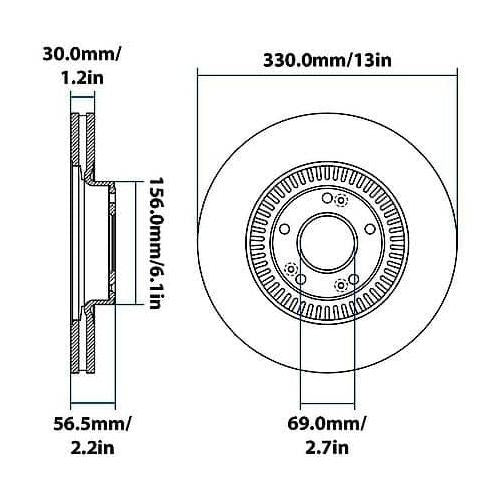 2009-2014 Hyundai Genesis Front Disc Brake Rotor
