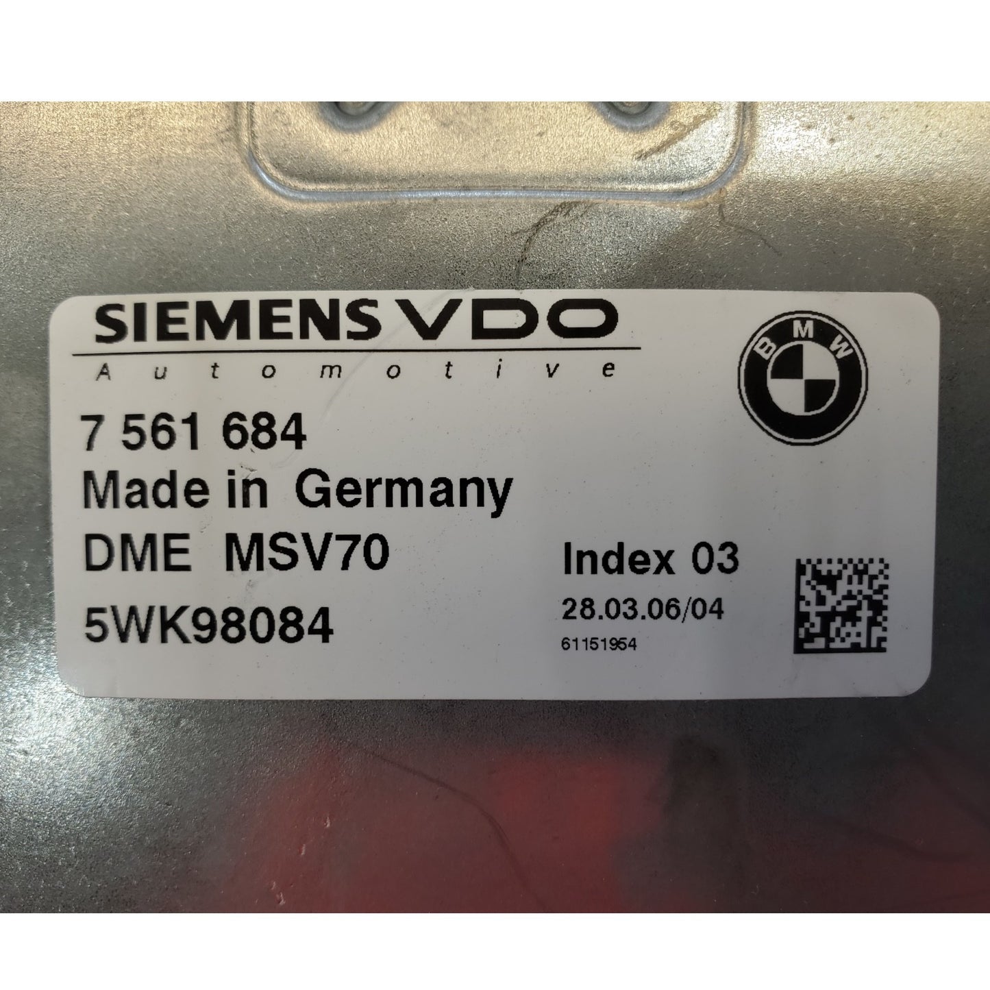 06 - 07 BMW 530 Engine Control Module COMPUTER  ECU ECM 7 561 684 7561684