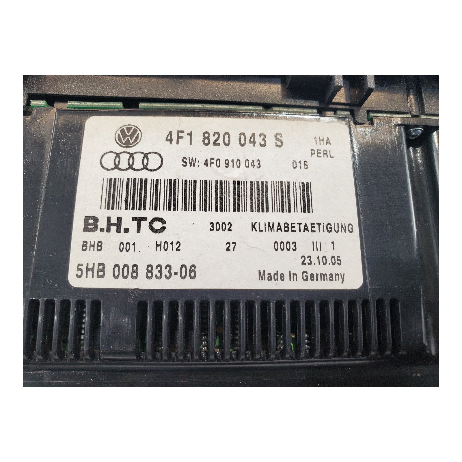 ✅ 2006-2011 AUDI A6 C6 A/C HEATER CLIMATE CONTROL UNIT 4F1820043S OEM