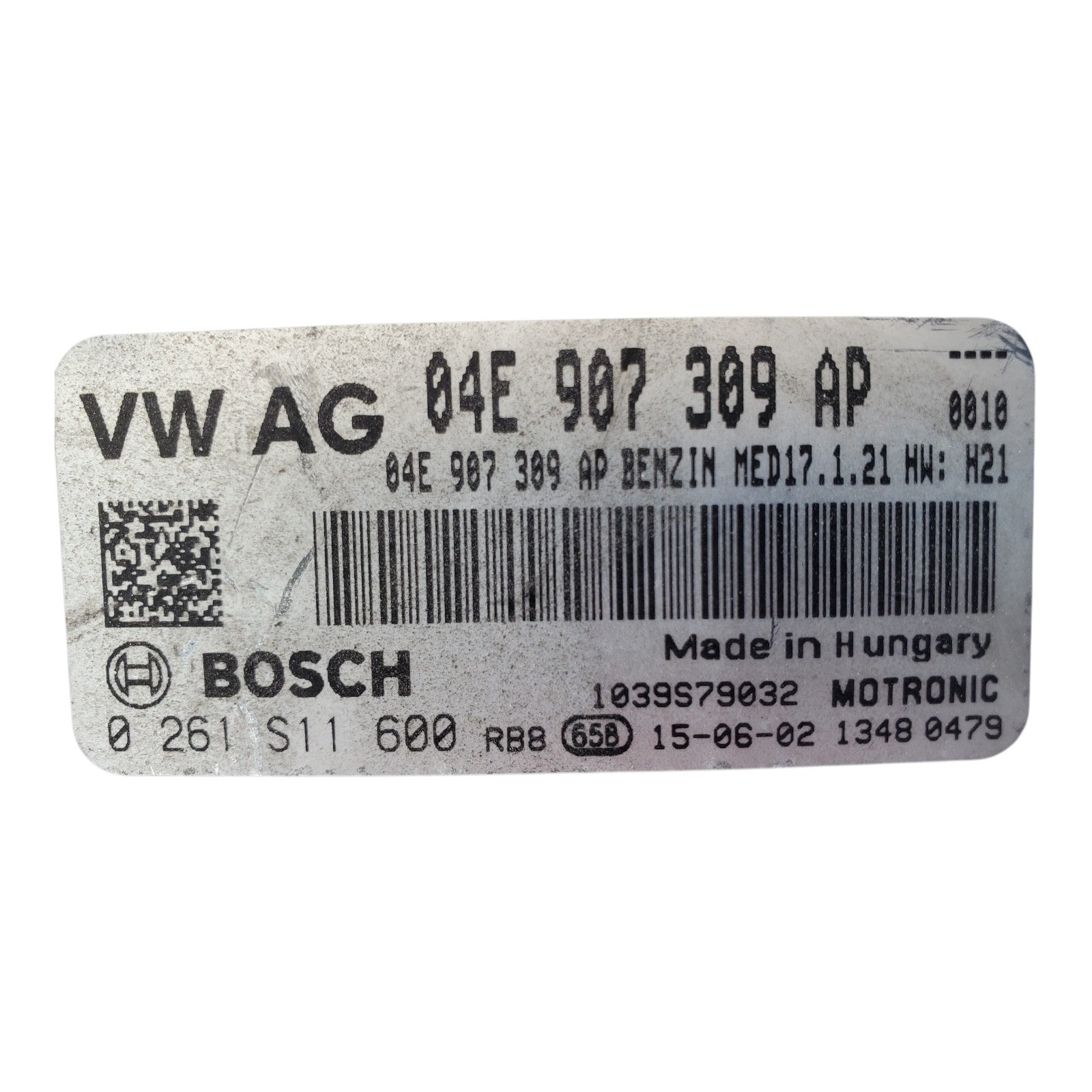 ENGINE COMPUTER VOLKSWAGEN JETTA 2016 04E907309AP 0261S11600 PCM ECU ECM OEM