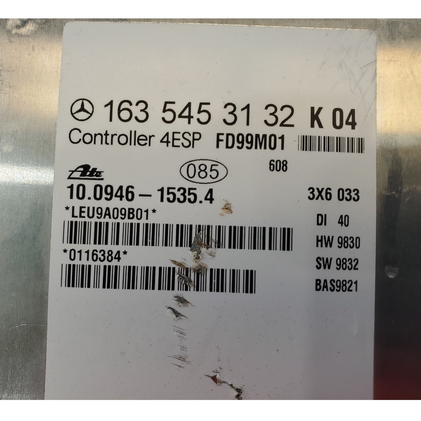1998-1999 Mercedes ML Class ML320 ML430 ABS Control Module 1635453132 K04 OEM