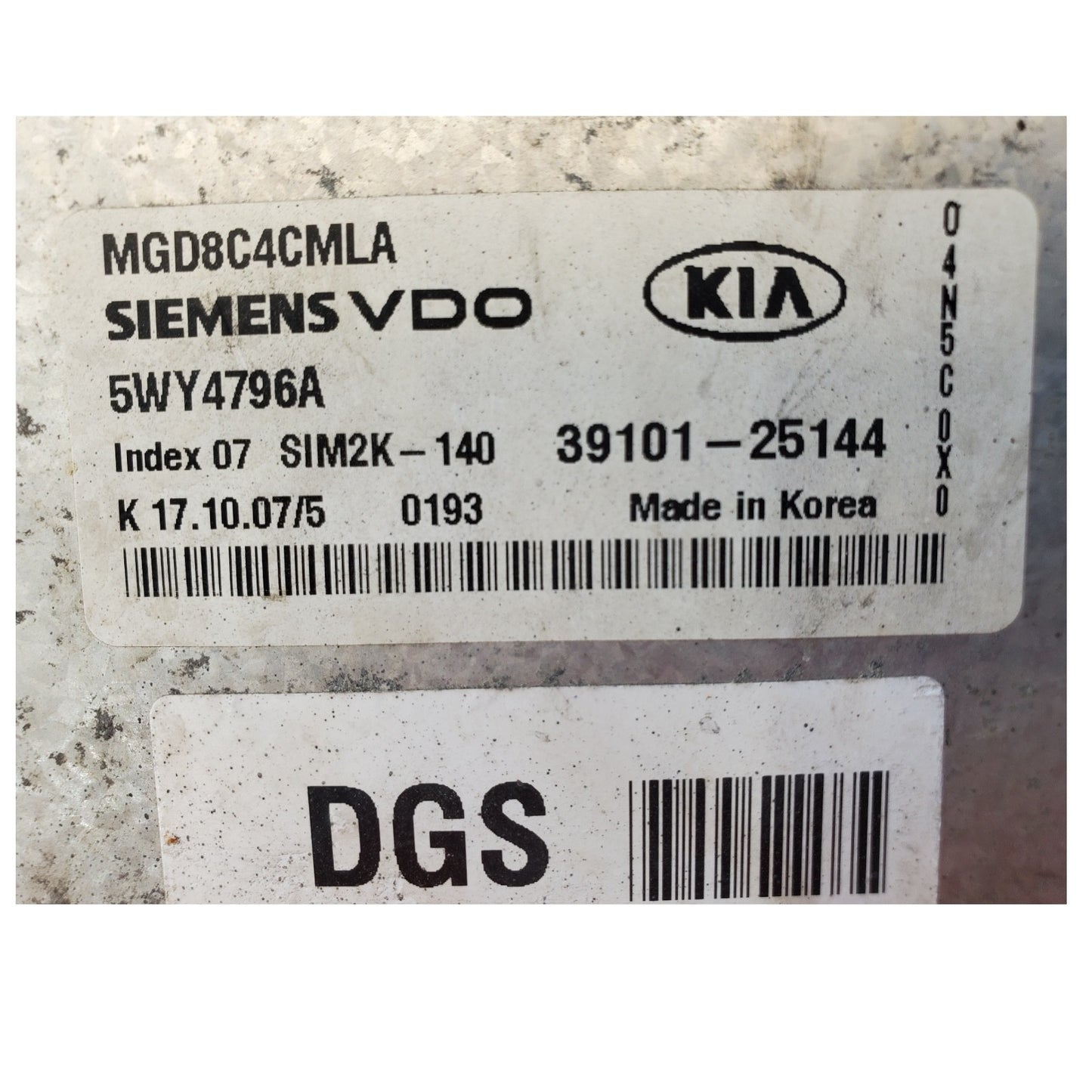 2006-2008 Optima 39101-25144 Computer Brain Engine Control ECU ECM EBX Module