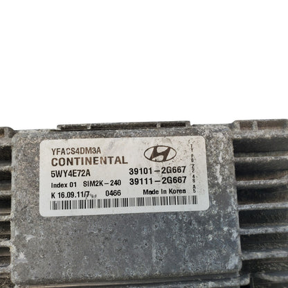 ENGINE COMPUTER HYUNDAI SONATA 2011 2012 2013 2014 39101-2G667 39111-2G667 OEM