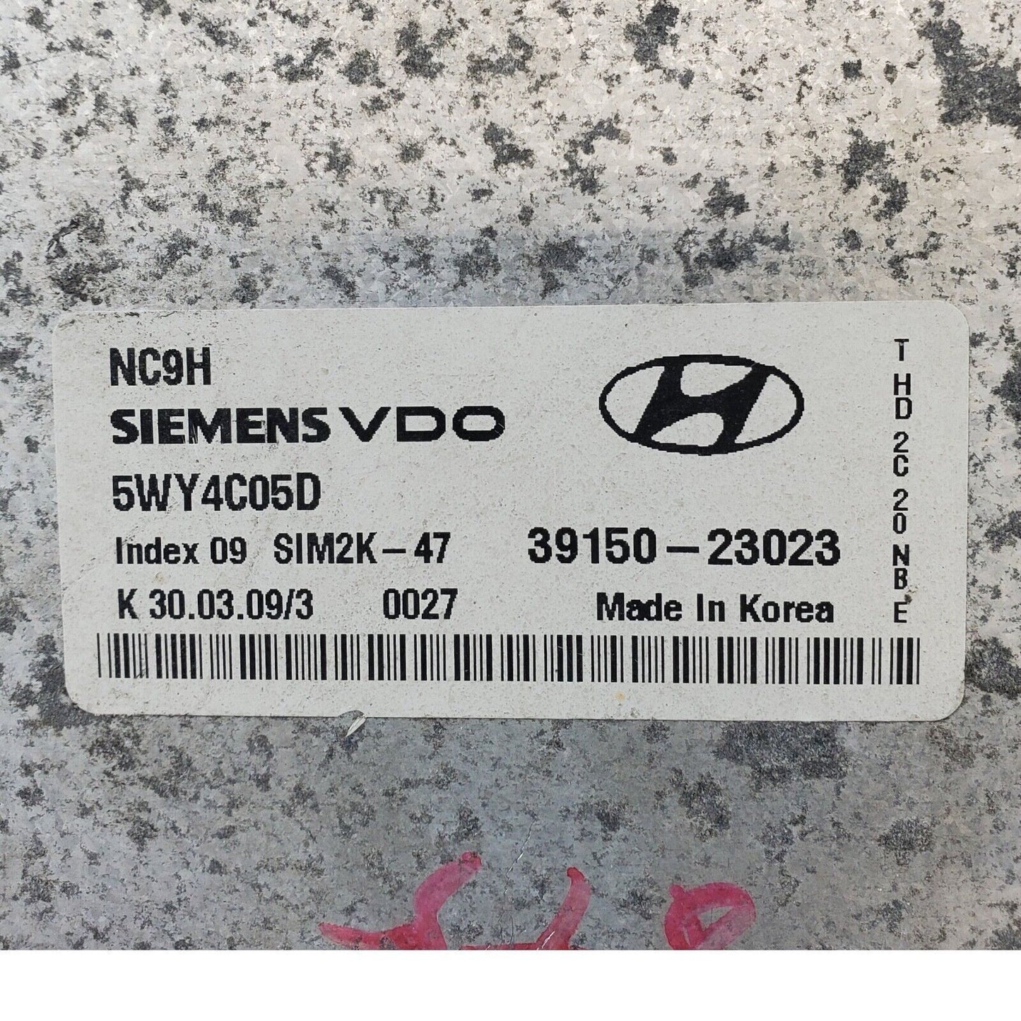 07-10 Hyundai Elantra Engine Computer United Computer Unit | 39150-23023