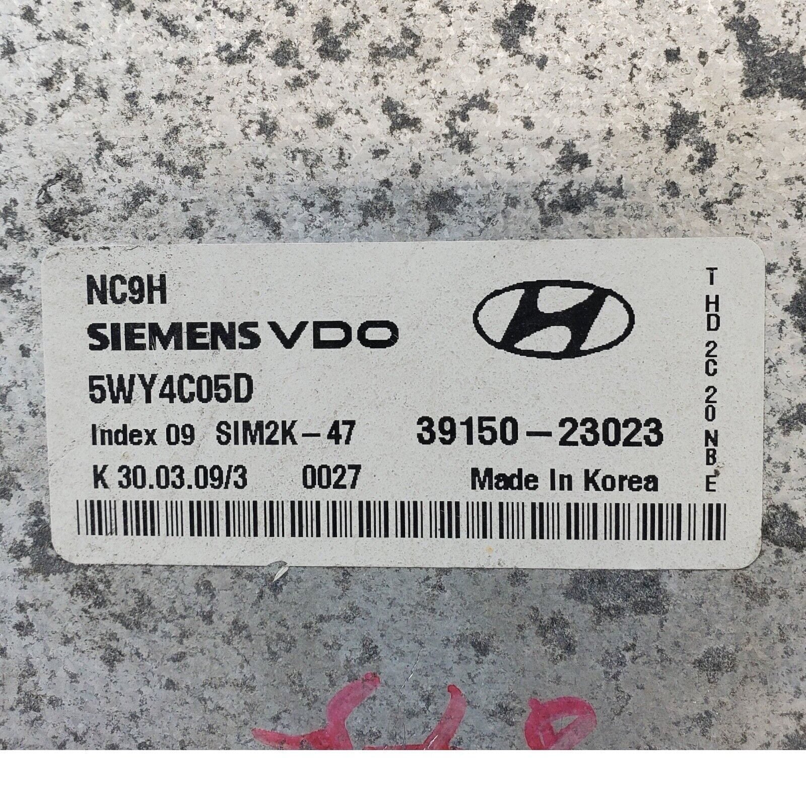 07-10 Hyundai Elantra Engine Computer United Computer Unit | 39150-23023