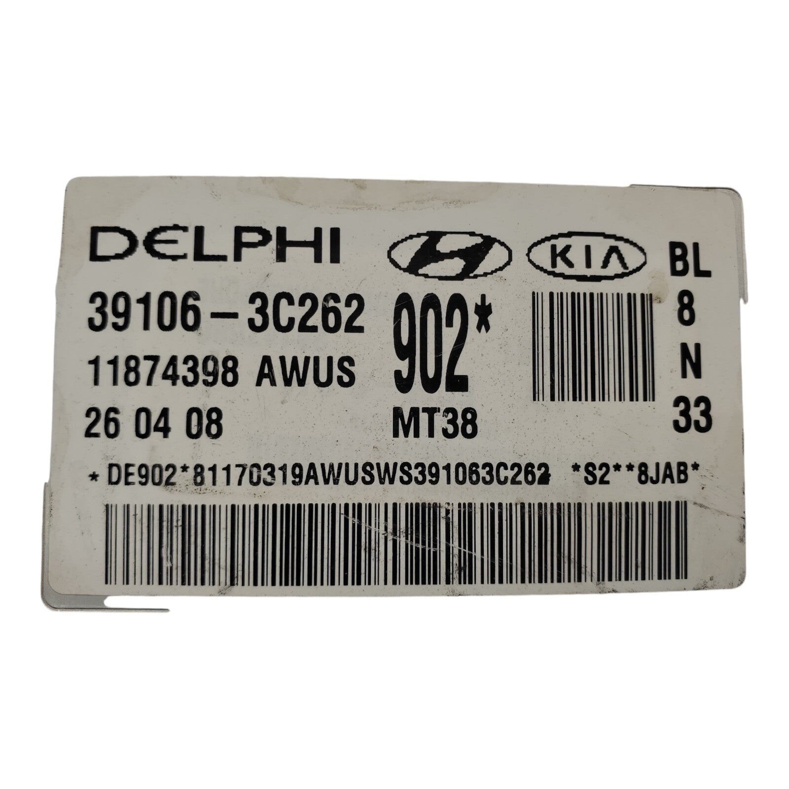 08-09 Kia Sorento 3.3 AT Engine Control Module Computer ECU ECM 39106-3C262