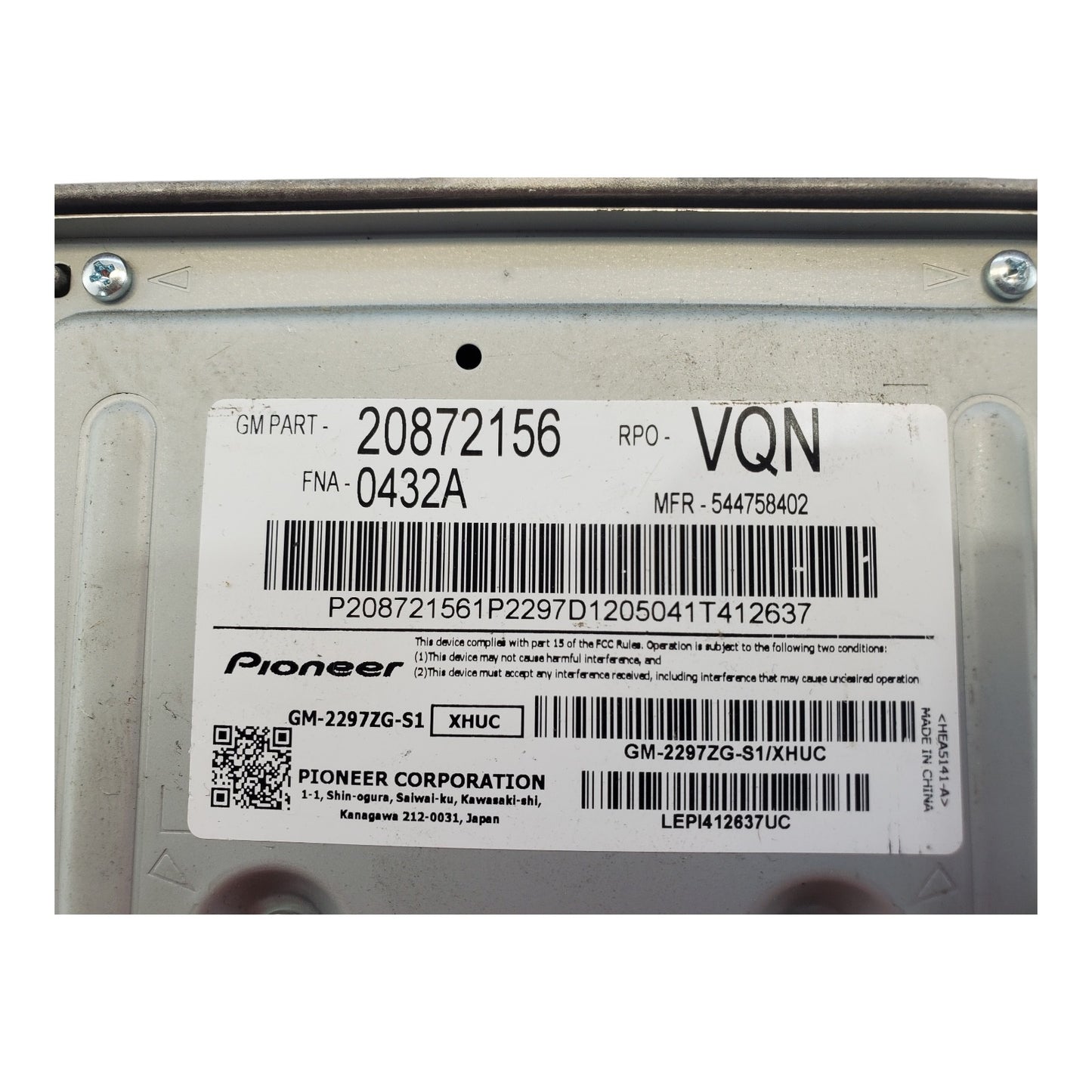 OEM Radio For Equinox Amplifier 20872156